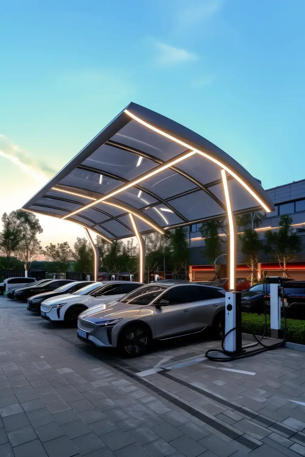 HDPE Car Parking Shades UAE